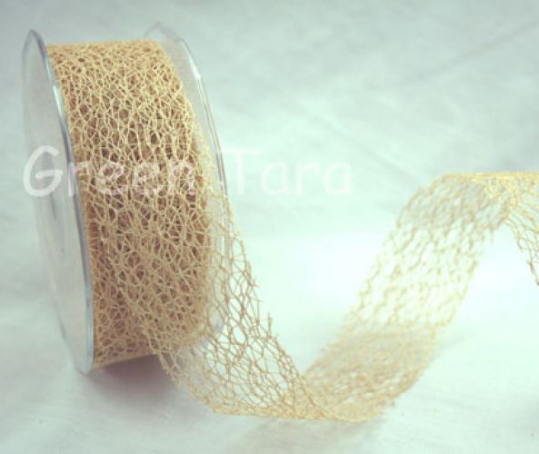 Green Tara - 38mm Mesh Camel - Per metre